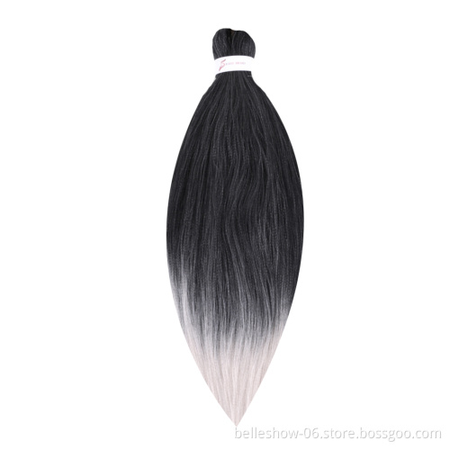 Hot sell Pre Stretched Japanese Fiber Jumbo Yaki Synthetic pre-stretched braiding hair
